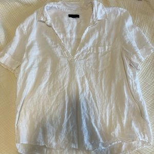J Crew linen top- short sleeve